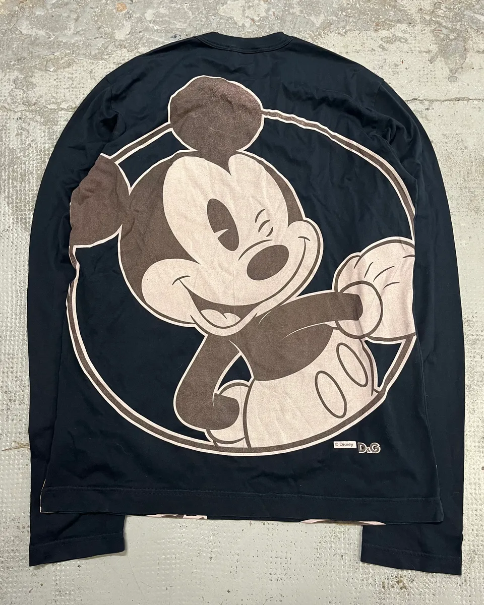 AW2010 Dolce & Gabbana Mickey & Pluto Grey Longsleeves - Image 9