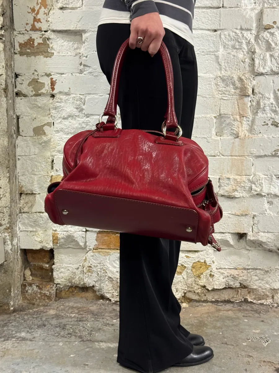 AW2010 Dolce & Gabbana Multi-Zip Red Leather Lily Bag - Image 2