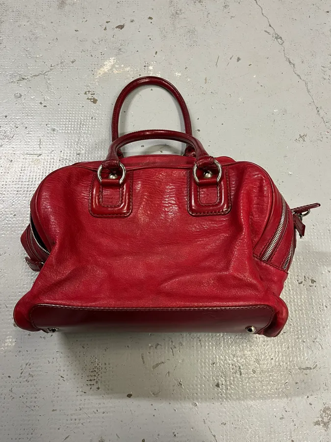 AW2010 Dolce & Gabbana Multi-Zip Red Leather Lily Bag - Image 8
