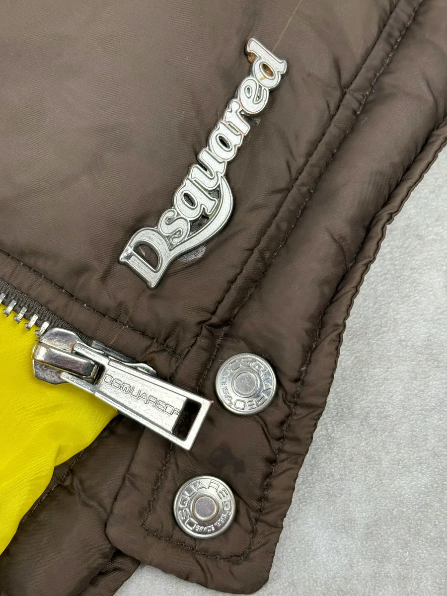 AW2010 Dsquared2 Brown Biker Puffer Jacket - Image 10