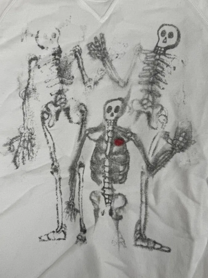 AW2010 Dsquared2 White Skeleton Abstract Crewneck Sweater - Image 7