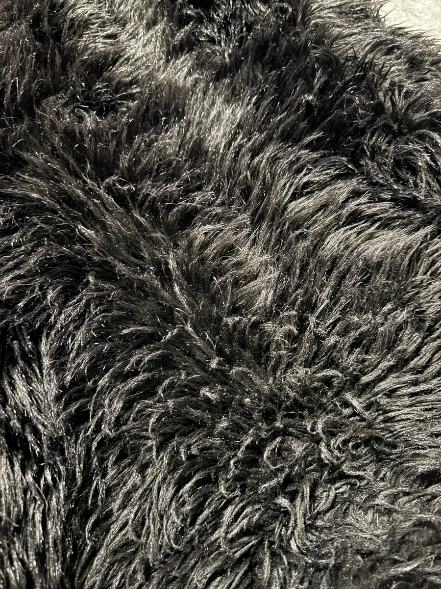AW2010 Emporio Armani Black Faux-Fur Long Jacket - Image 6