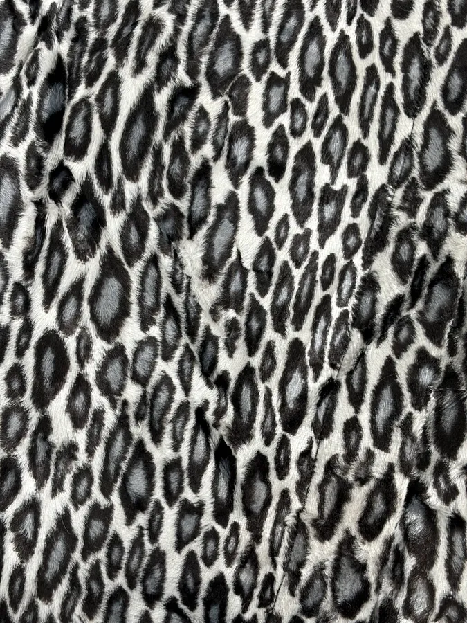 AW2010 Emporio Armani Black White Leopard Print Cozy Biker Jacket - Image 10