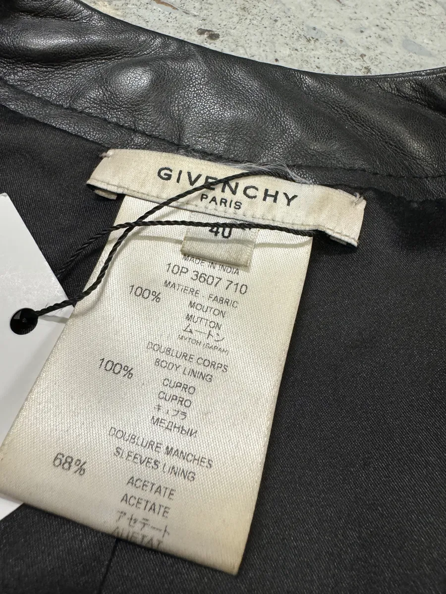 AW2010 Givenchy Black Crystal Embellished Leather Jacket by Riccardo Tisci - Image 7