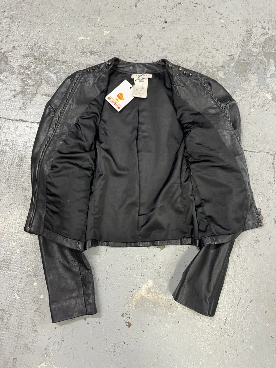 AW2010 Givenchy Black Crystal Embellished Leather Jacket by Riccardo Tisci - Image 8