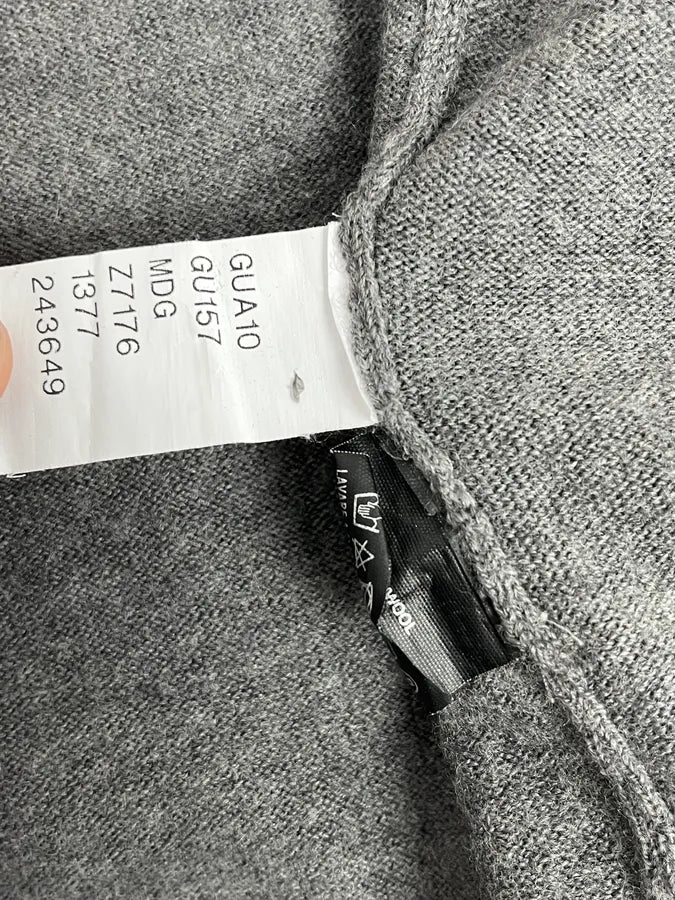 AW2010 Gucci Dark Grey Wool Embroidered Logo Zip-up Sweater - Image 12