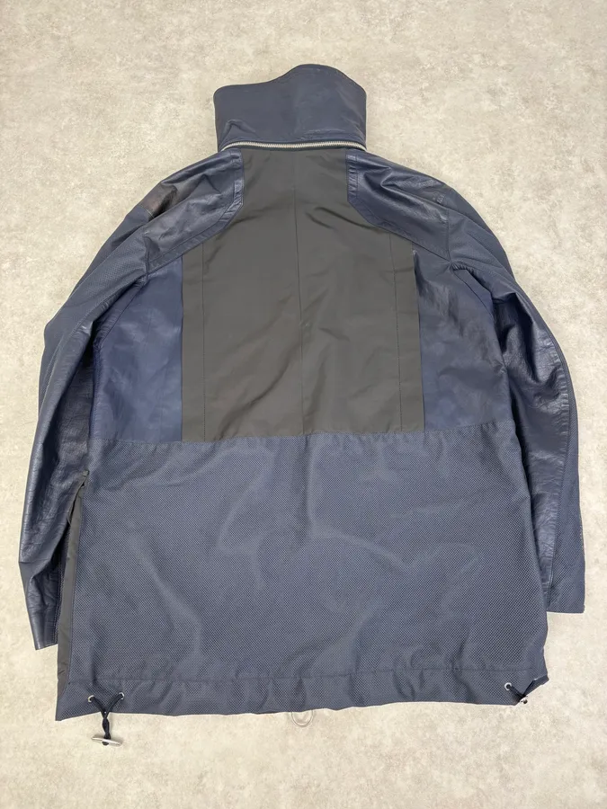 AW2010 Gucci Navy & Black Nylon & Leather Cargo Jacket - Image 6