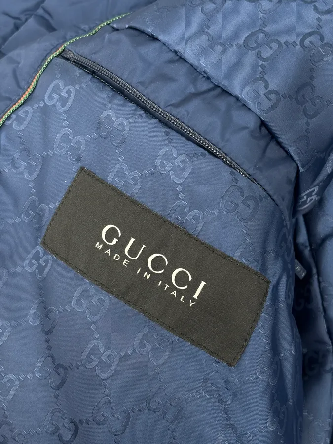 AW2010 Gucci Navy Nylon Quilted Puffer Jacket - Image 10
