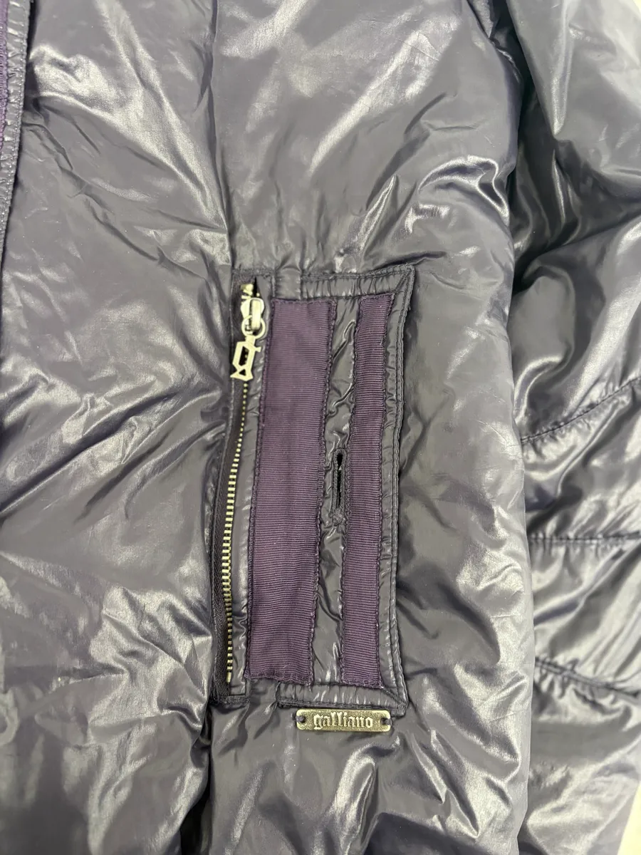 AW2010 John Galliano Purple Cozy Double Breasted Bomber Jacket - Image 6