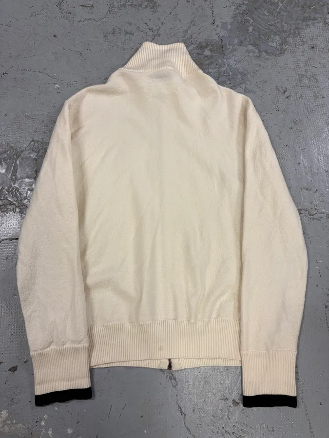 AW2010 Maison Margiela White Flower Zip-up Sweater - Image 4