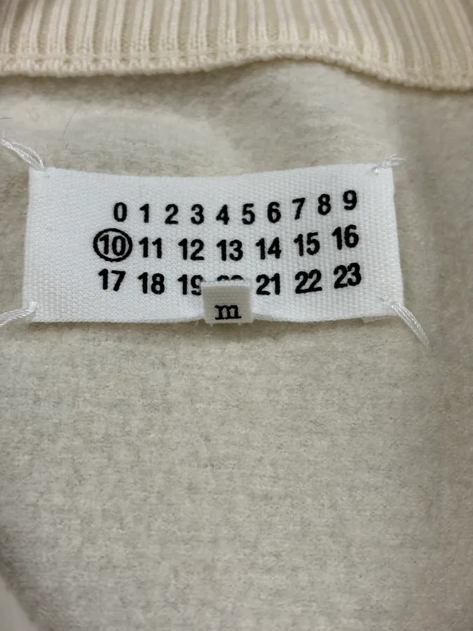 AW2010 Maison Margiela White Flower Zip-up Sweater - Image 9