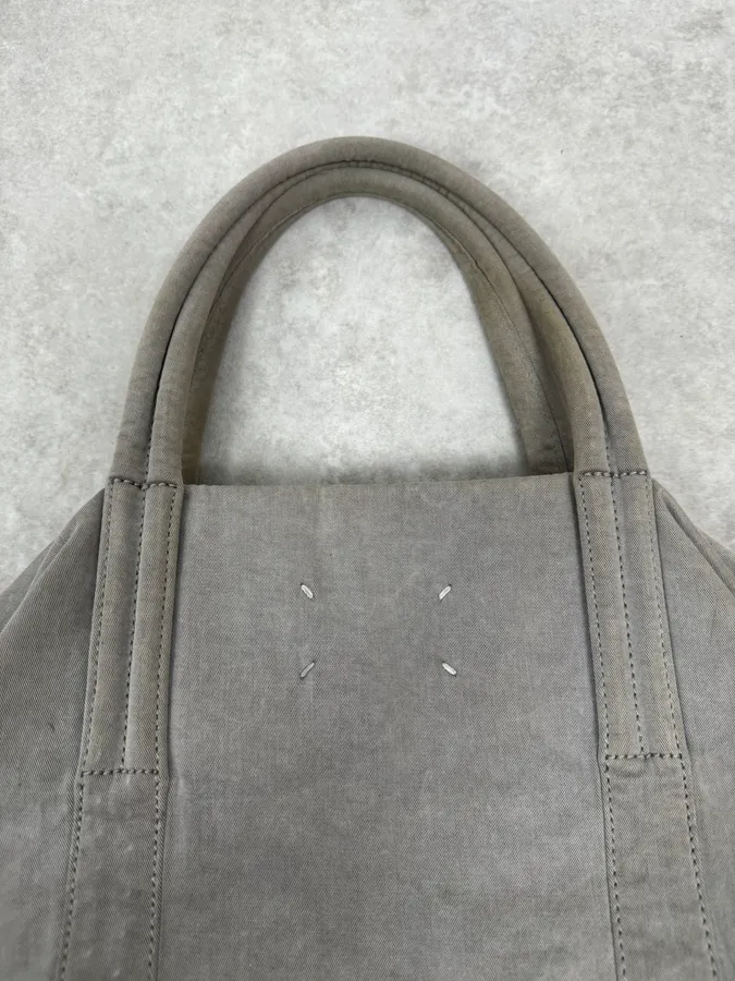 AW2010 Maison Martin Margiela Grey Canvas Handle Shoulder Bag - Image 5