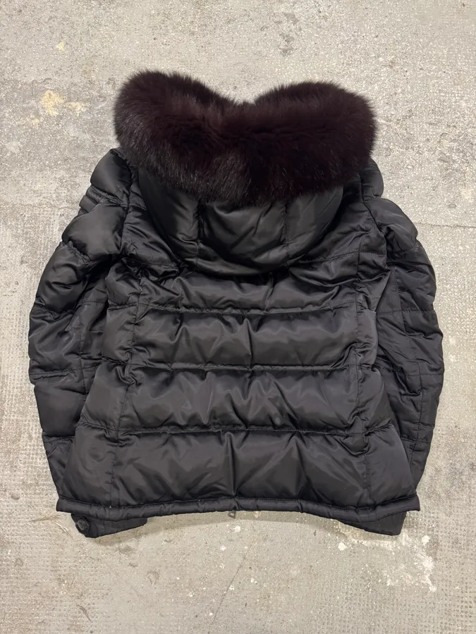 AW2010 Prada Black Puffer Fur Hood Jacket - Image 3