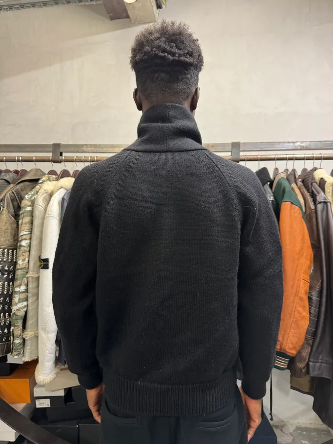 AW2010 Prada Black Wool Buttoned Sweater - Image 3