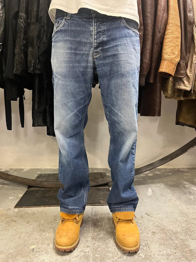 AW2010 Prada Blue Faded Denim Jeans - Image 2