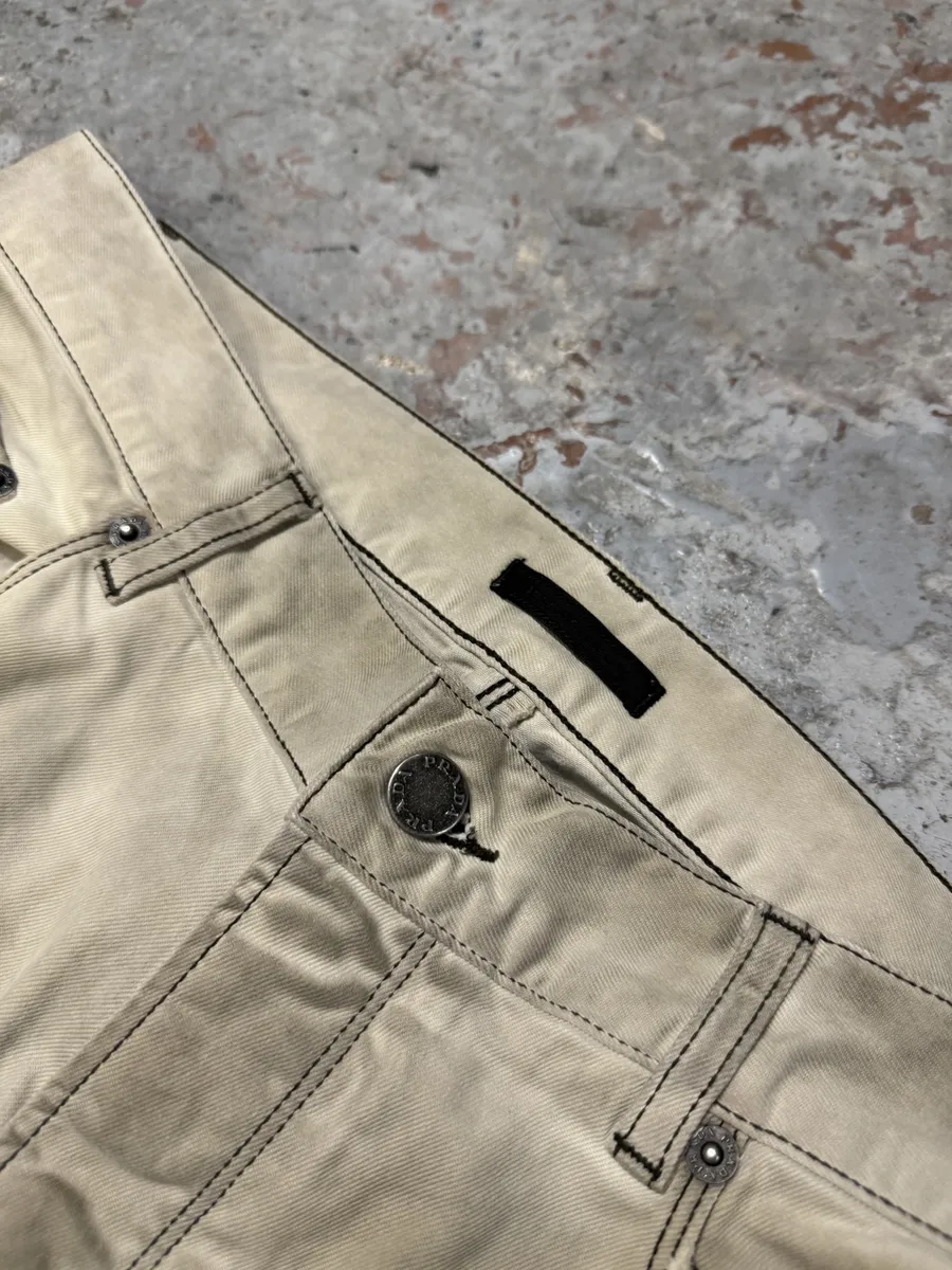AW2010 Prada Grey Eroded Pants - Image 9