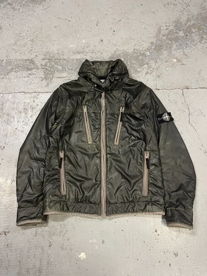 AW2010 Stone Island Obscure Shadow Liquid Reflective Bomber Jacket - Image 5