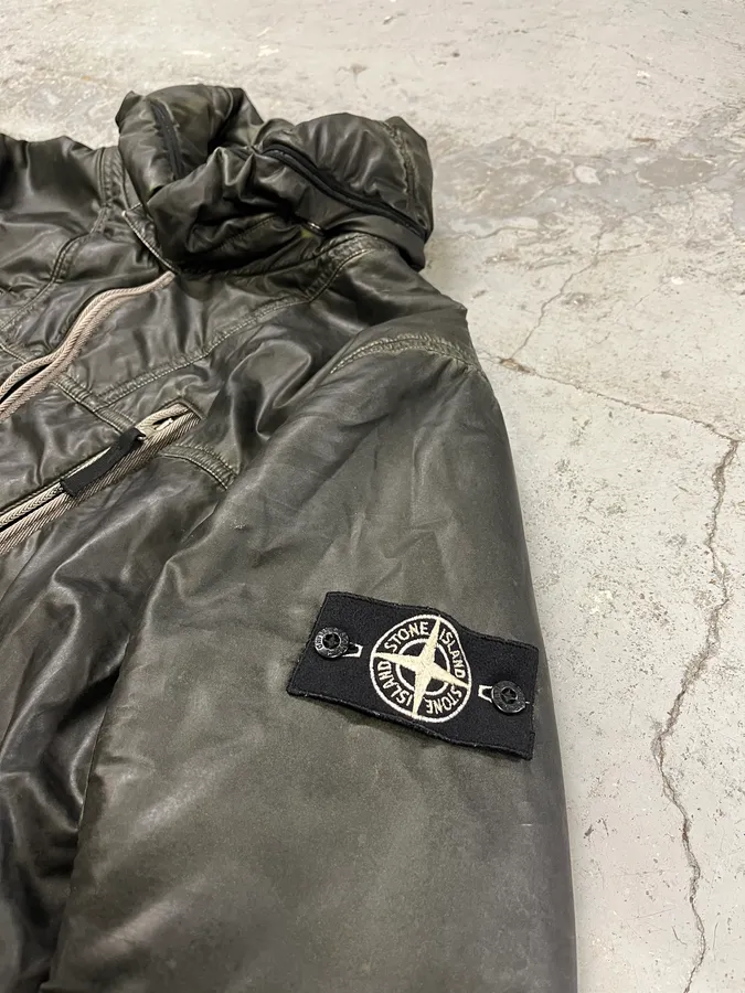AW2010 Stone Island Obscure Shadow Liquid Reflective Bomber Jacket - Image 6