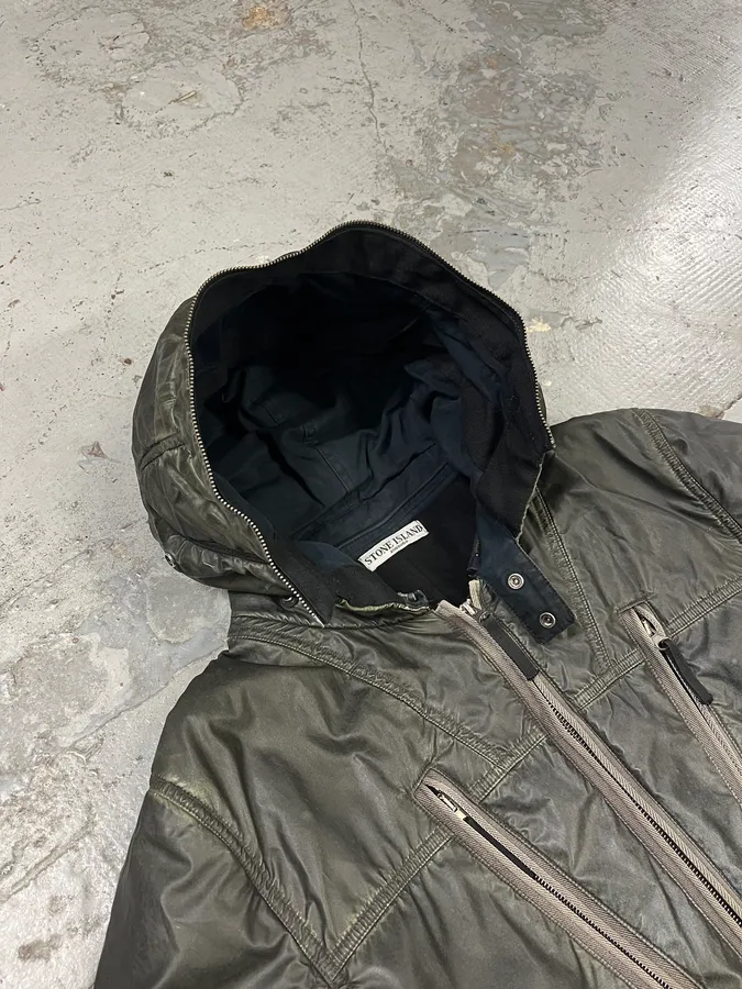 AW2010 Stone Island Obscure Shadow Liquid Reflective Bomber Jacket - Image 8