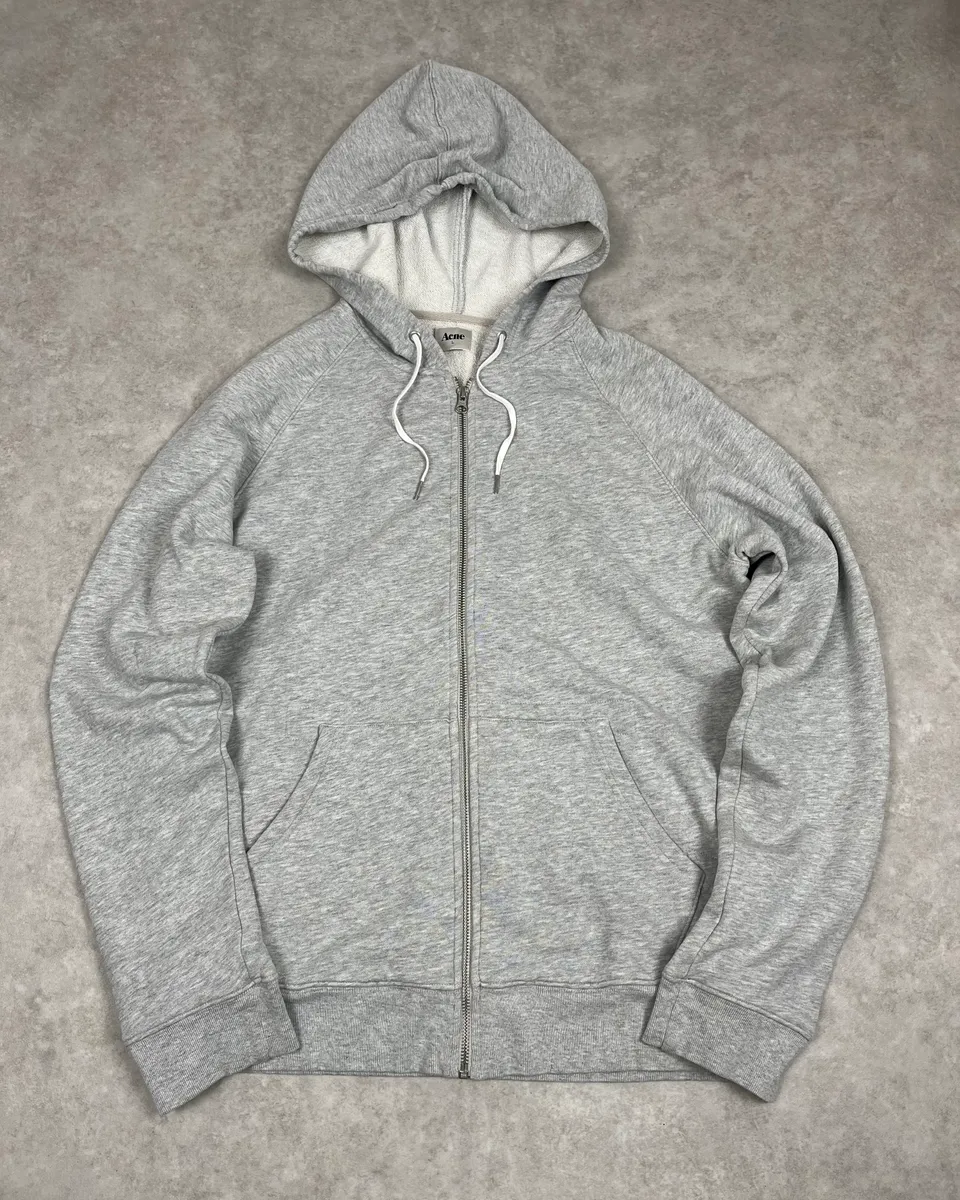 AW2011 Acne Studios Grey Minimalist Zip-up Hoodie