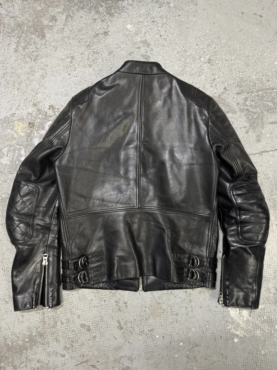 AW2011 Acne Studios Padded Multi Zips Biker Calf Leather Jacket - Image 4