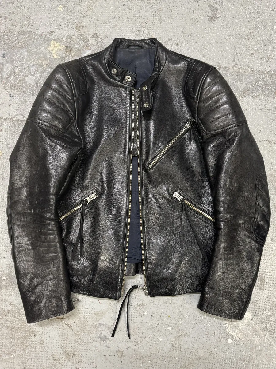 AW2011 Acne Studios Padded Multi Zips Biker Calf Leather Jacket - Image 5