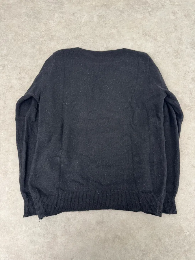 AW2011 Balenciaga Sheperd Dog Intarsia Black Wool Sweater - Image 5