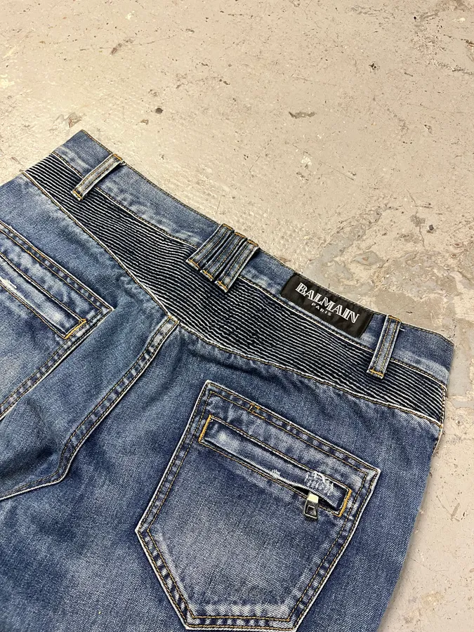AW2011 Balmain Blue Denim Jeans - Image 10
