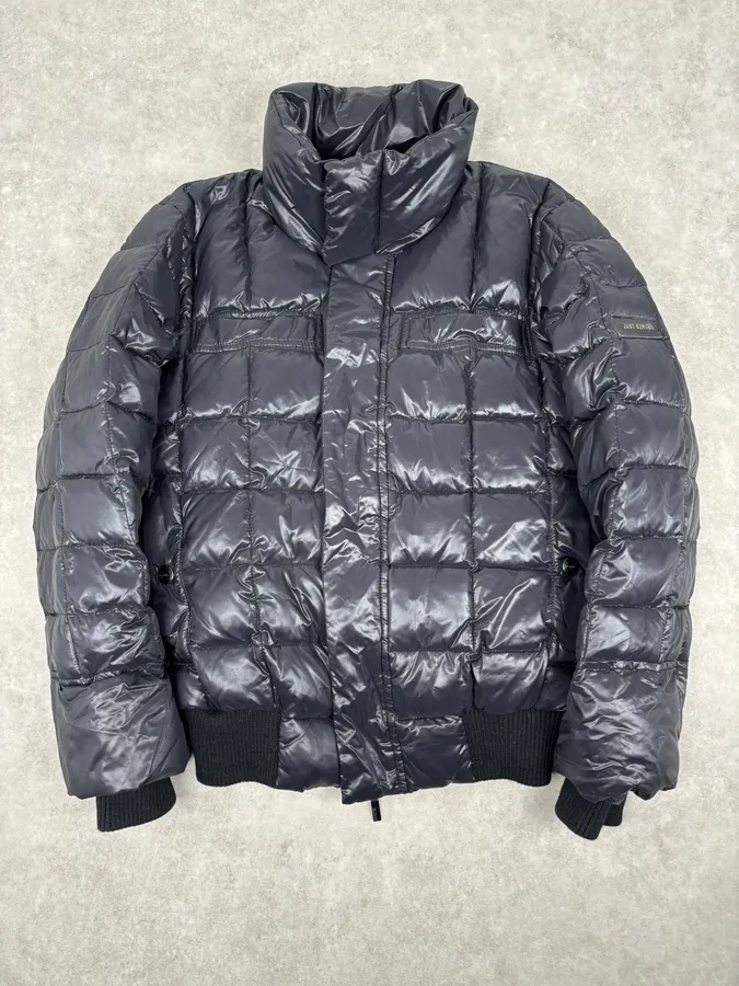 AW2011 Cavalli Black Nylon Quilted Puffer Jacket