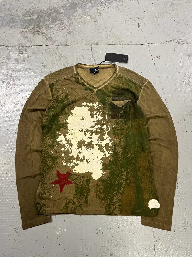 AW2011 Cavalli Military Camo Green Longsleeves