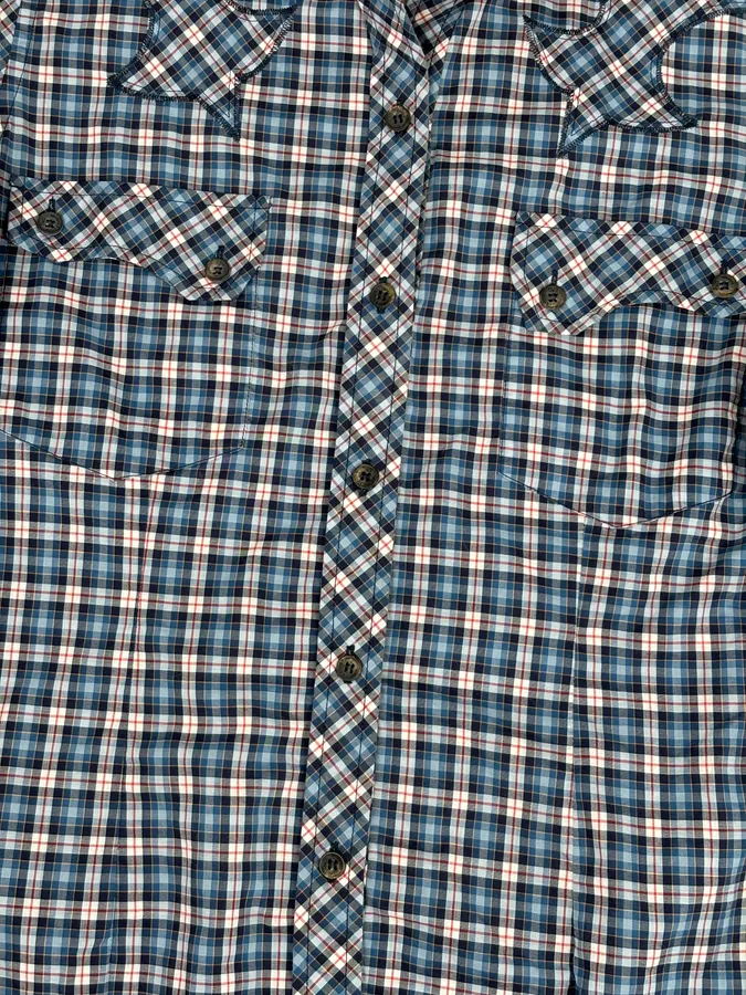 AW2011 Dolce & Gabbana Blue Plaid Cotton Western Shirt - Image 8