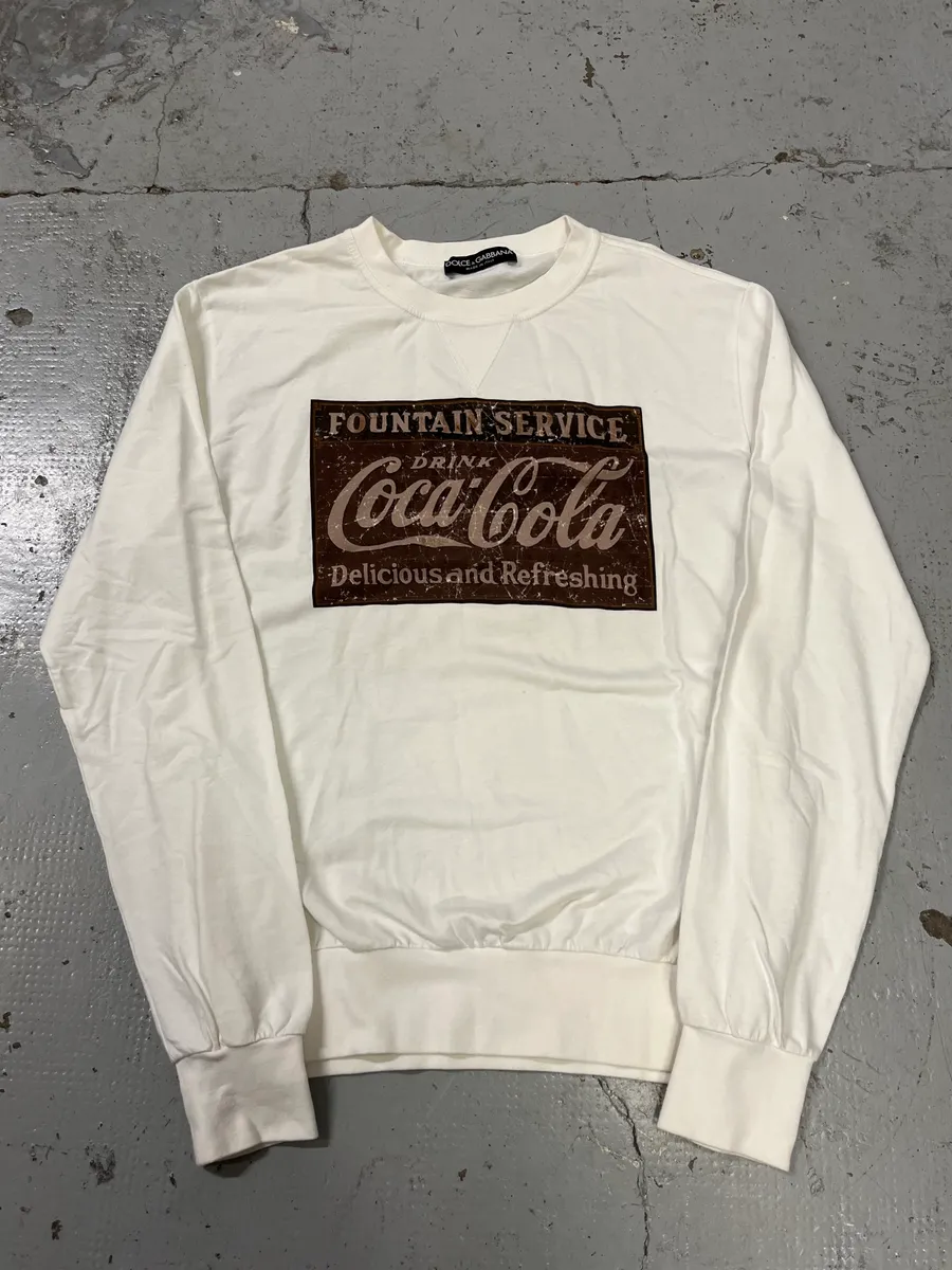 AW2011 Dolce & Gabbana Coca-Cola Foutain Service White Sweatshirt - Image 4