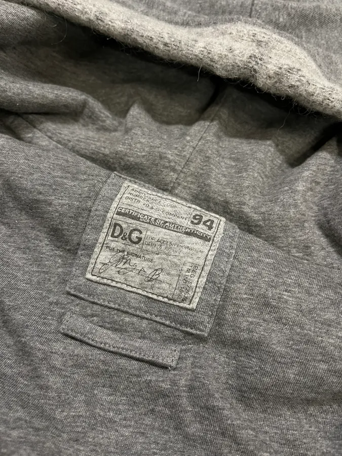 AW2011 Dolce & Gabbana Grey Wool Zip-up Hoodie - Image 9