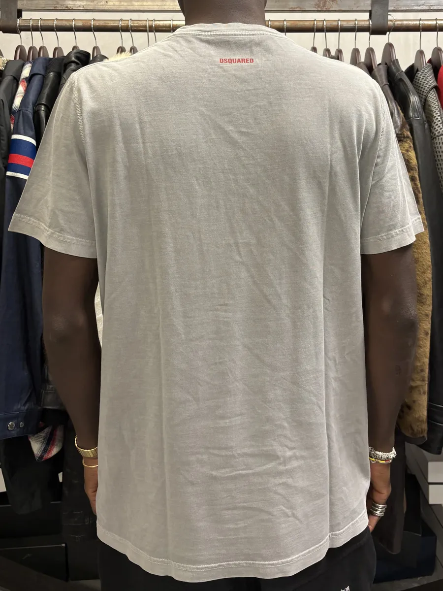 AW2011 Dsquared2 Calligraphy Grey T-Shirt - Image 2