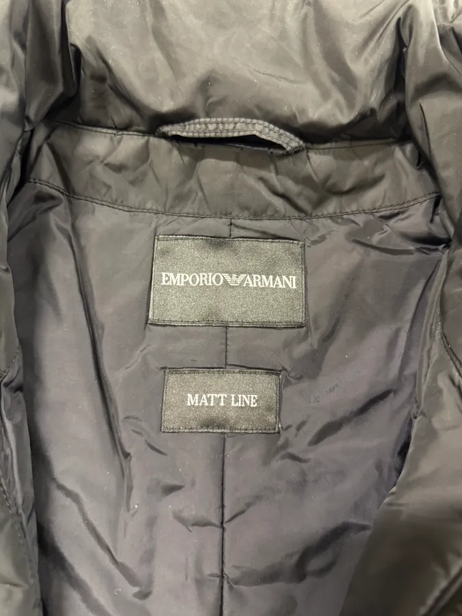 AW2011 Emporio Armani Elevated Hybrid Nylon Black Jacket - Image 9