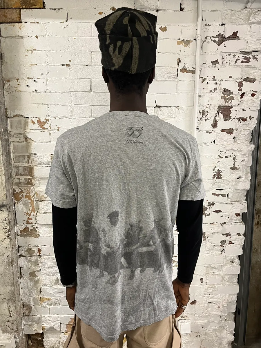 AW2011 Emporio Armani New-York Workers Grey T-Shirt - Image 3