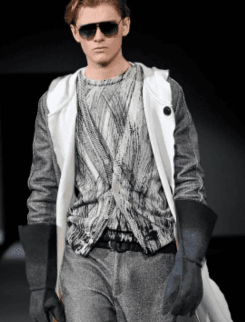 AW2011 Emporio Armani Wheel Paint Cardigan Sweater
