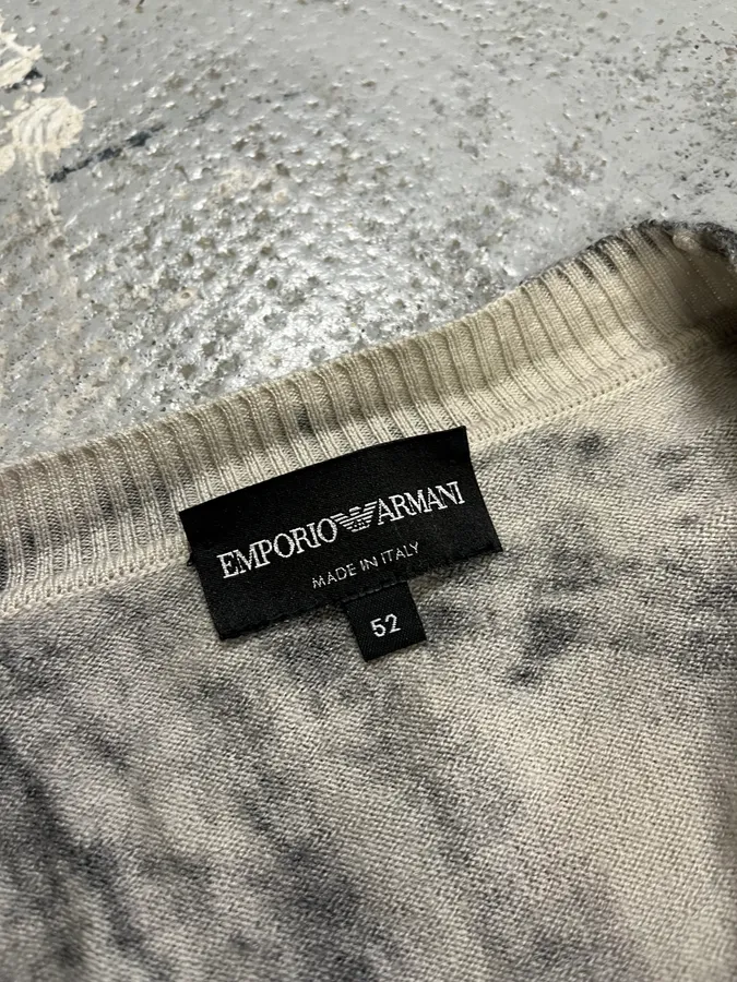 AW2011 Emporio Armani Wheel Paint Cardigan Sweater - Image 10