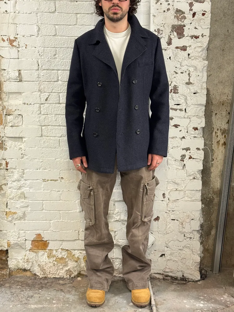 AW2011 Emporio Armani Wool Navy Caban Jacket - Image 2