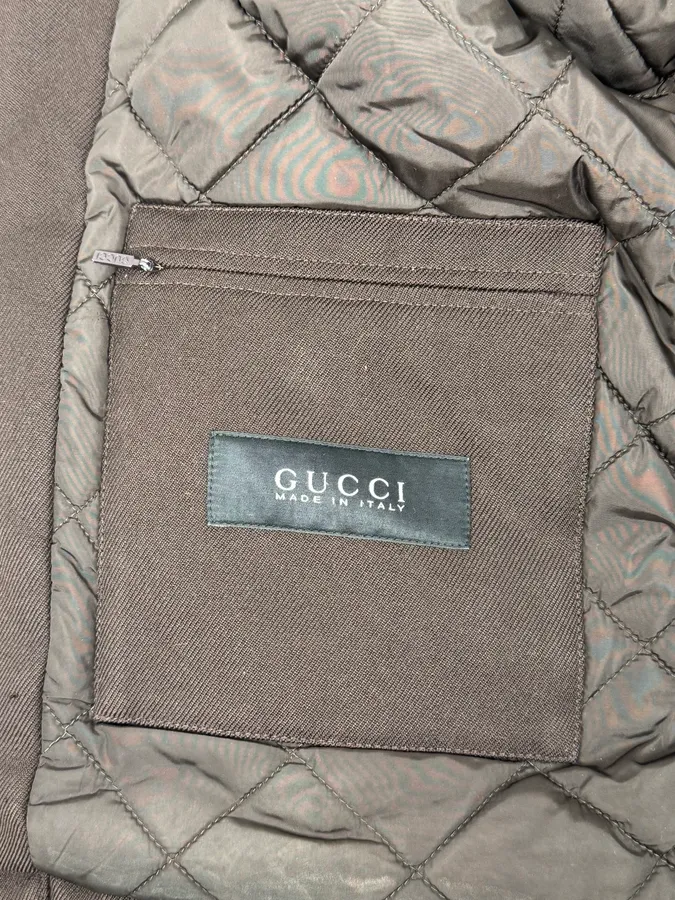 AW2011 Gucci Brown Hooded Wool Jacket - Image 11