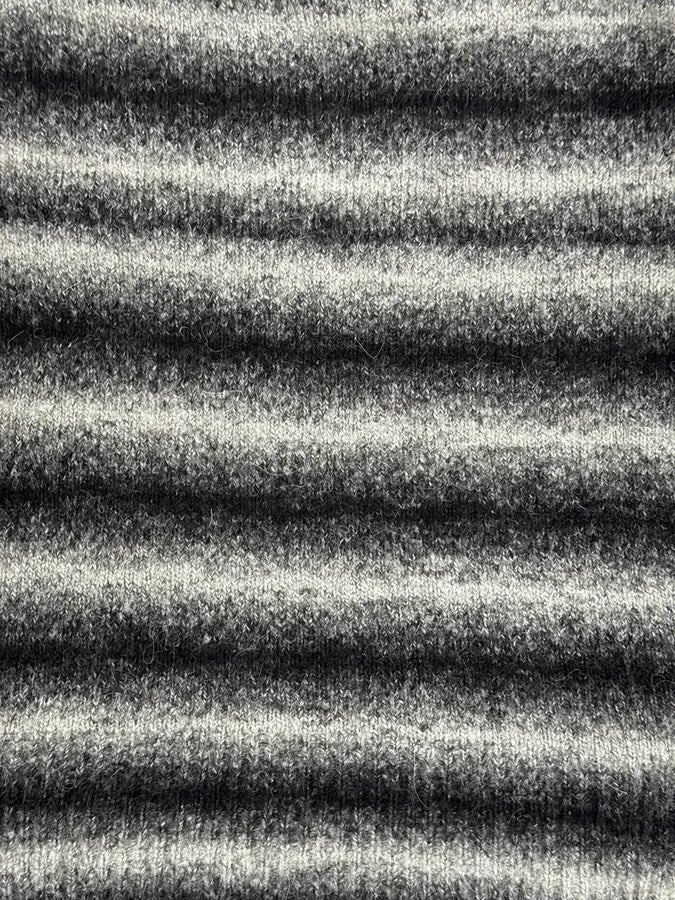 AW2011 John Galliano Grey Newspapers Gazette Striped Sweater - Image 8