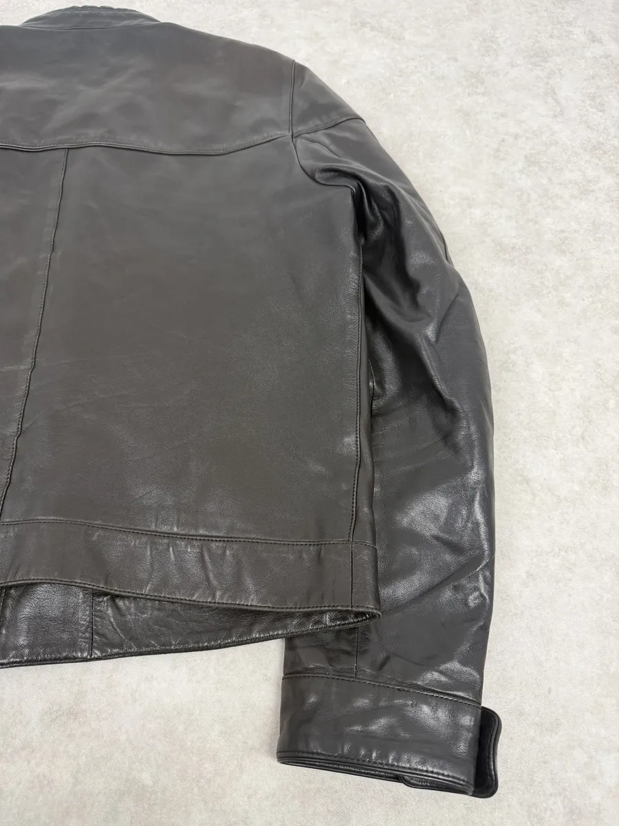 AW2011 Prada Black Premium Leather Biker Jacket - Image 7