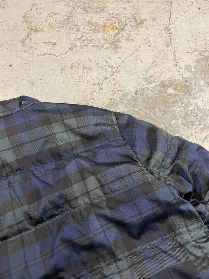 AW2011 Prada Linea Rossa Checkered Navy & Green Puffer Jacket - Image 12