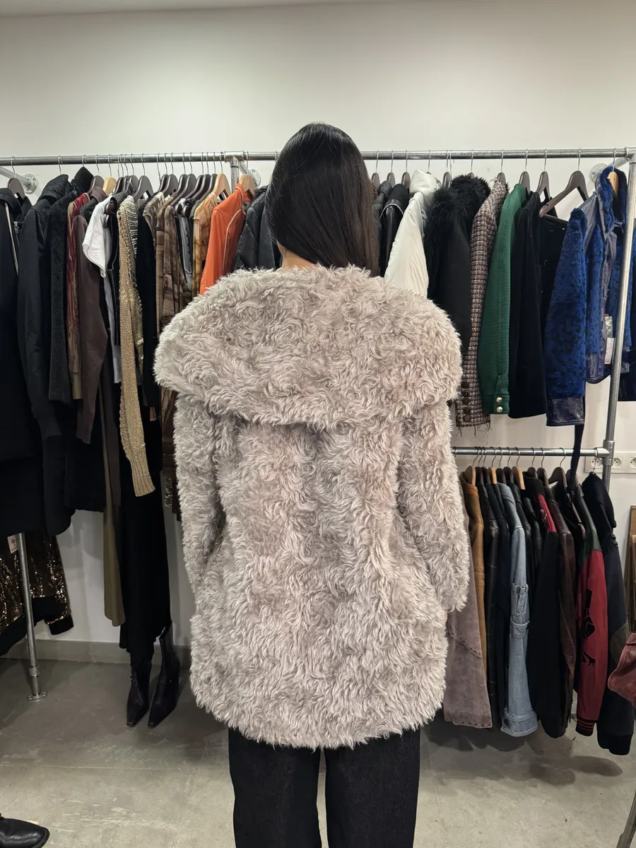 AW2011 Prada Snow Mohair Fur Jacket - Image 3