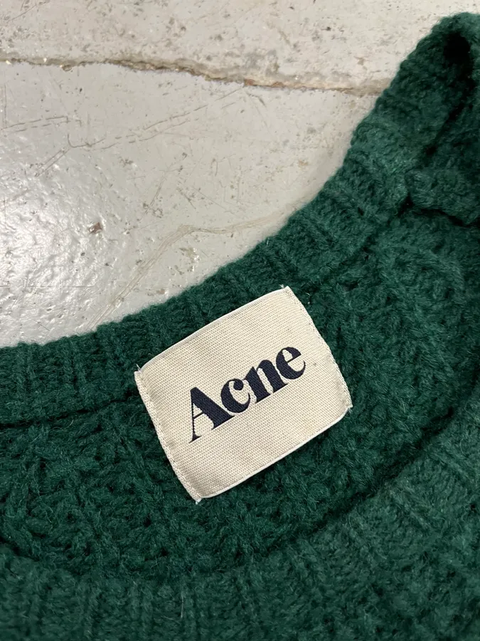 AW2012 Acne Studios Green Wool Sweater - Image 7