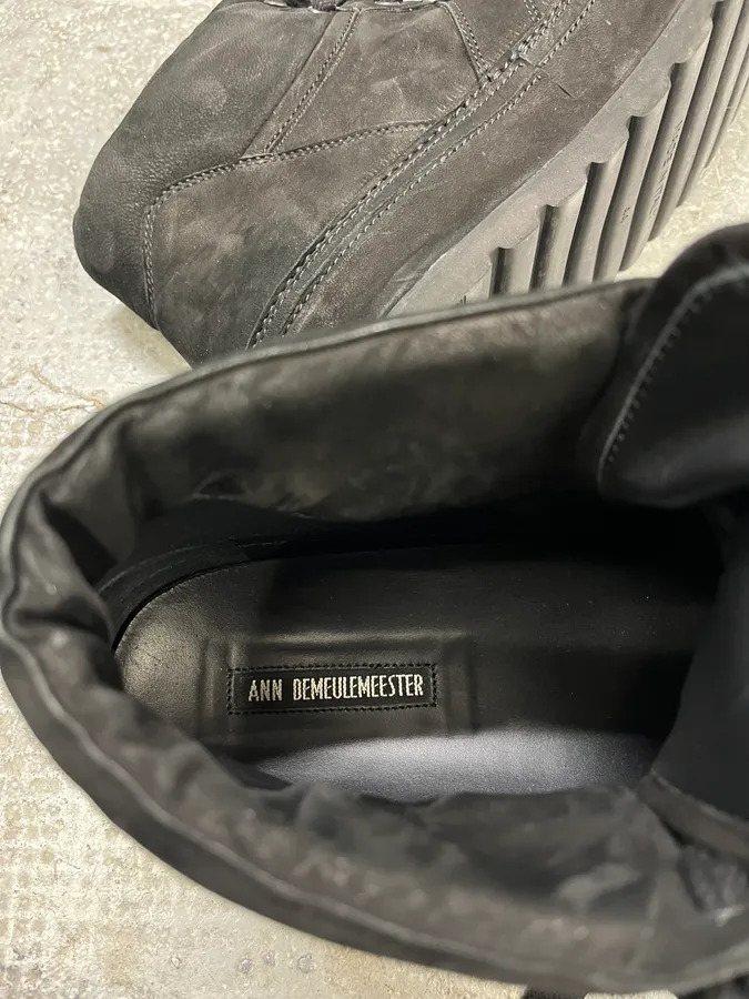 AW2012 Ann Demeulemeester Black Gert Ombre High Sneakers - Image 7