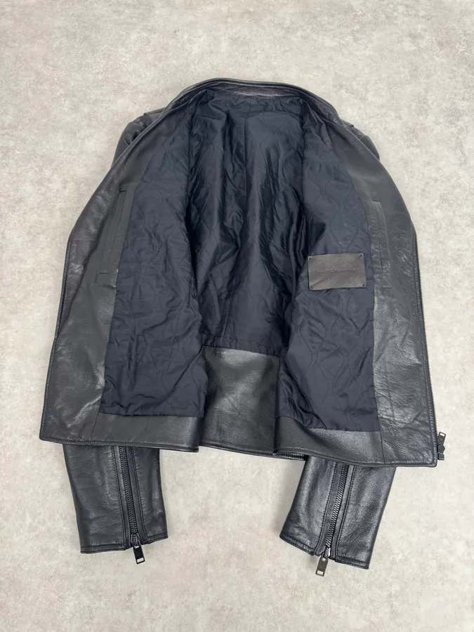 AW2012 Balenciaga Perfecto Pure Black Leather Jacket - Image 5