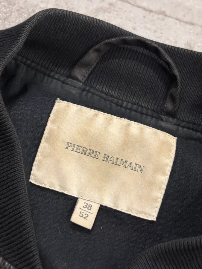 AW2012 Balmain Black Dark Bomber Jacket - Image 10