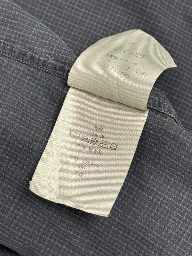 AW2012 Dior Navy & Grey Checkered Classy Shirt - Image 10