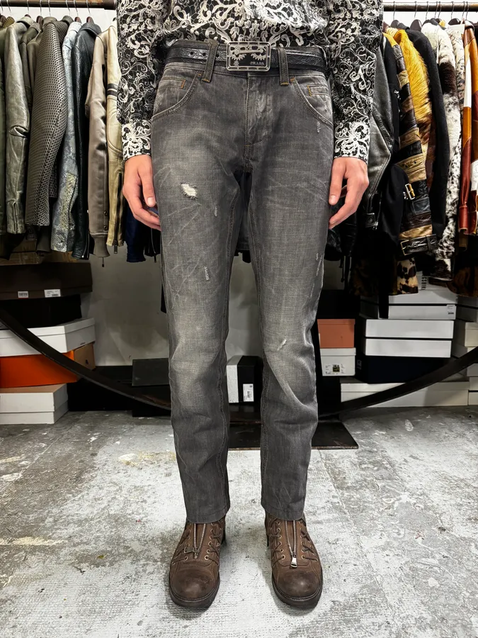 AW2012 Dolce & Gabbana Grey Denim Jeans - Image 2